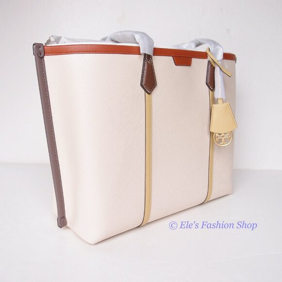 ❤️ NWT Tory Burch Perry Triple Compartment Leather Shoulder Tote Multi Color - Picture 8 of 16